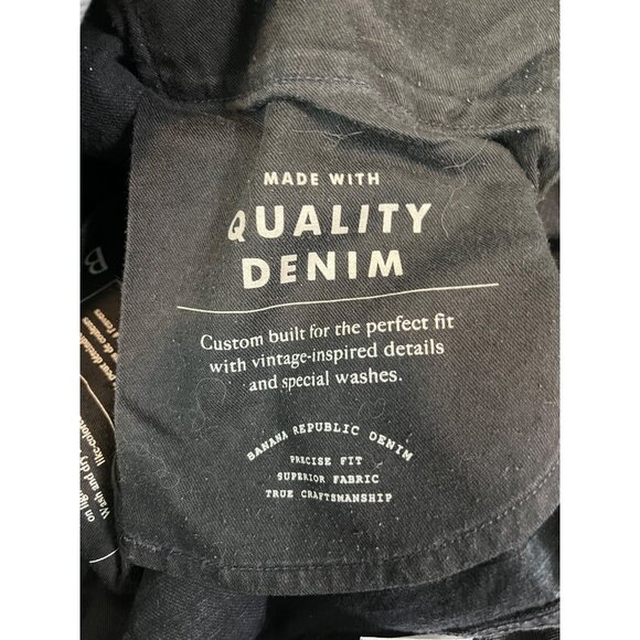 Vtg Banana Republic Mens Straight-Fit Black Denim Jeans Size 35x32 - Picture 12 of 13